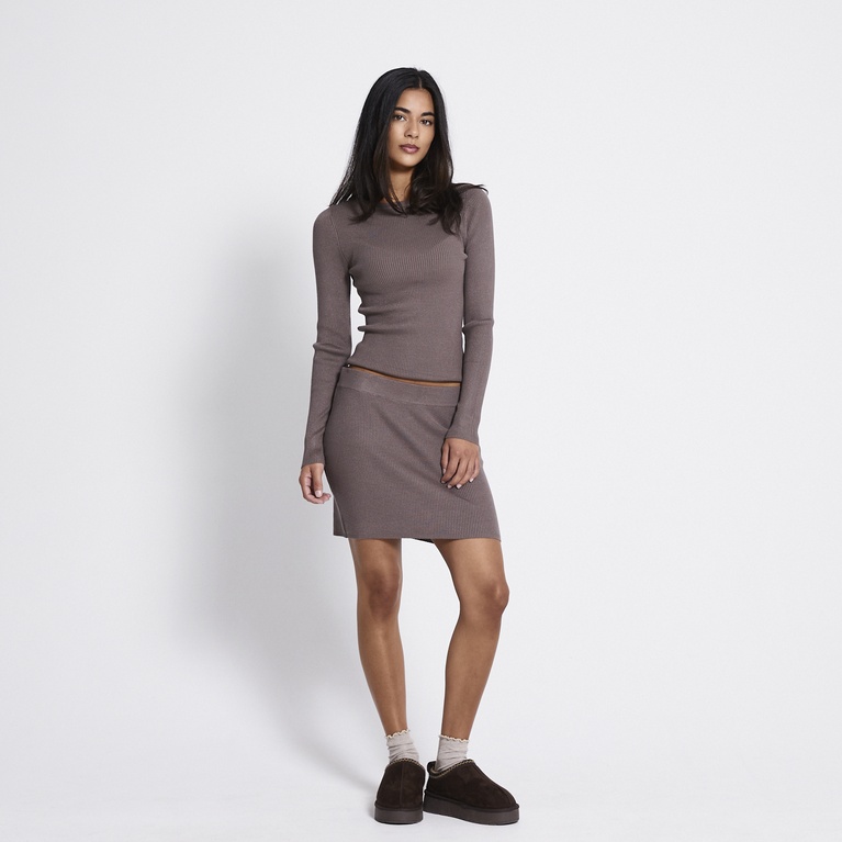 Short rib-knit skirt "Jasmina"